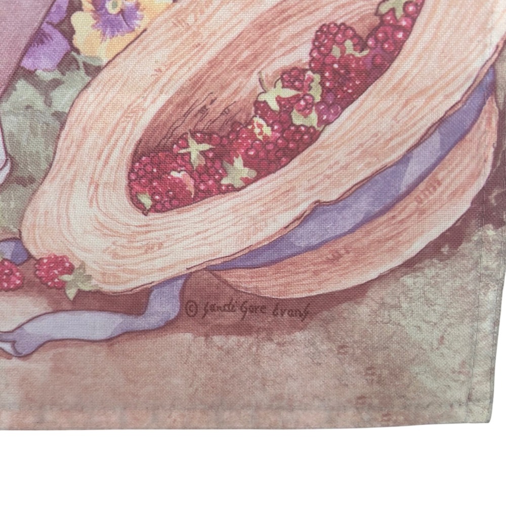 Sandi Gore Evans Garden Flag Bunny Watering 12x18 Multicolor Cottagecore Decor - Picture 7 of 7
